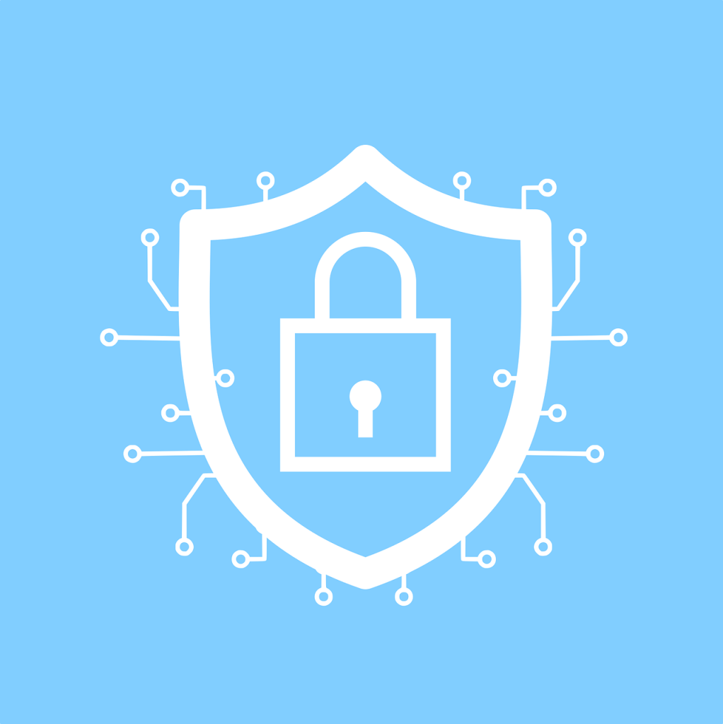 Free cybersecurity lock encryption vector