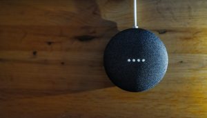 blue ball on a wooden surface