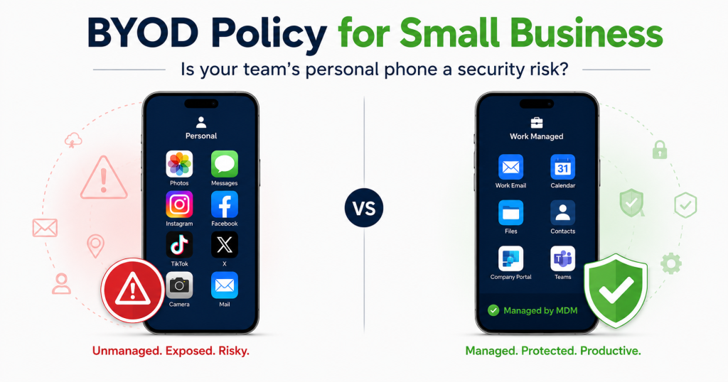BYOD policy for small business — securing personal devices for work
